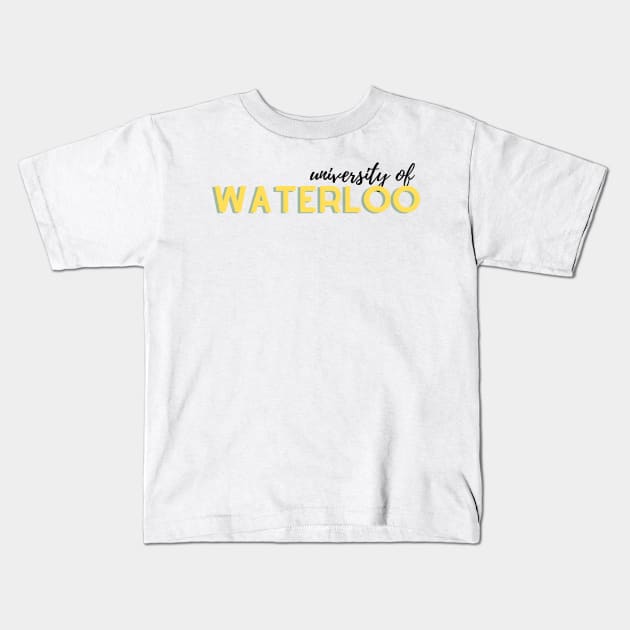 University of Waterloo Kids T-Shirt by stickersbyjori